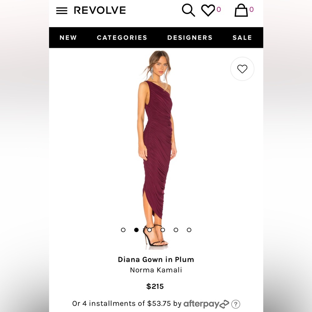 Diana Gown in Plum- Norma Kamali XS.